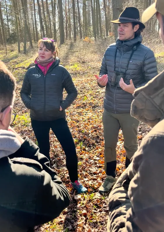 Aukje and Simon providing the nature positive tourism field training.