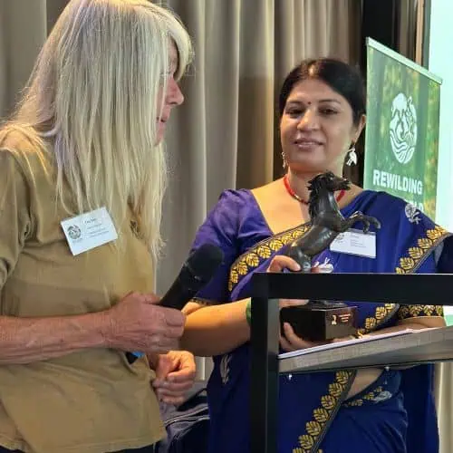 Lucy Rees receives the Species Rewilding Award - Global Rewilding Awards