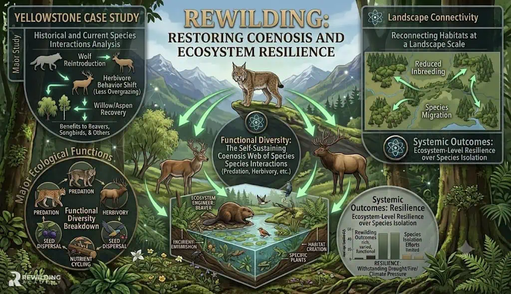 Rewilding is about restoring the web of interactions between species that allows an ecosystem to regulate itself.